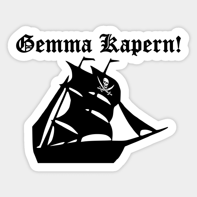 Gemma Kapern! Black Sticker by ScaarAT